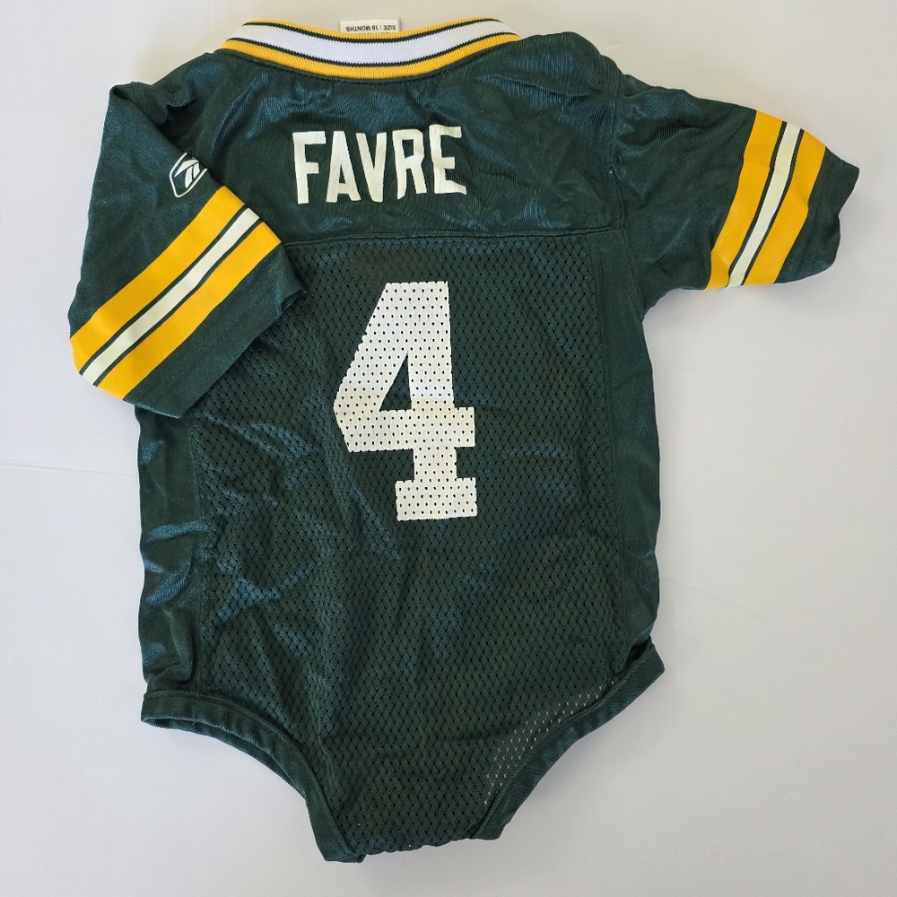 Vintage FAVRE #4 Green Bay Packers Reebok Baby Jersey 18 Months Football NFL